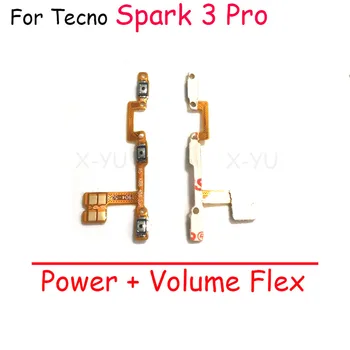 10BUC Pentru Tecno Scânteie 3 / Spark 3 Pro Power On Off Buton Lateral Volum Cablu Flex