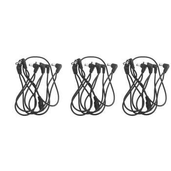 3X Vitoos 6 Moduri de Electrod Daisy Chain Fasciculului de Cablu de Sârmă de Cupru Pentru Efecte de Chitara de Alimentare Splitter Adaptor Negru