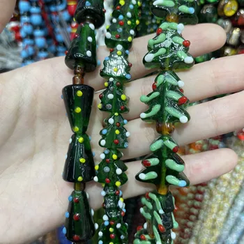 5Pcs Pom de Crăciun Geamuri Margele Diy Colier Handmade cu Margele Bijuterii Accesorii Material