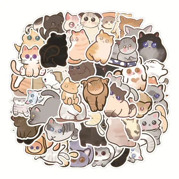 60 120 Acuarelă Pisici Autocolante de Desene animate Drăguț Impermeabil Copii Jucarii Papetarie Decorative Mobile DIY Meșteșug Eticheta Decalcomanii de Laptop