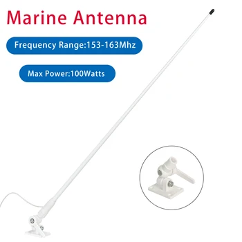 ABBREE Barca Antene Omni-Direcționale Anti-coroziune fibra de sticla 156-163 Mhz Impermeabil RG58 pentru Radio Maritime de Pescuit cu Barca Yacht