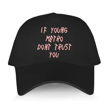 Bărbați de vară șapcă de baseball Bumbac negru Adjuatable Pălărie stil casual, dacă tânărul de metrou nu ai încredere în tine YAWAWE Unisex se Răcească în aer liber Capace