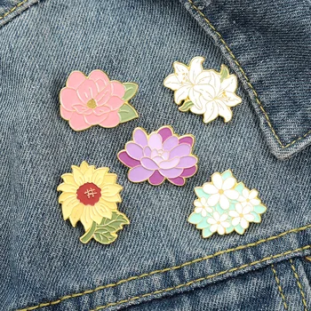 Cires Floare Serie Email Ace Roz Floare De Sakura Broșe-A Aniversare Sac De Pin Rever Insigna De Bijuterii Cadouri Pentru Femei Prieteni