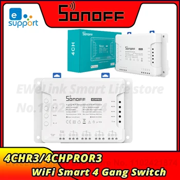 Itead SONOFF 4CH R3/ 4CH PRO R3 Wifi Comutator Modulul 4 Bandă Wi-Fi gratuit DIY Smart Switch APP Voice Control Acasă Inteligent Funcționează Cu Alexa