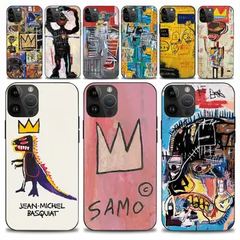 Jean Michel B-Basquiats Artă Telefon Caz Pentru iphone 14 13 12 11 Pro Max Mini X 7 8 Caz Moale