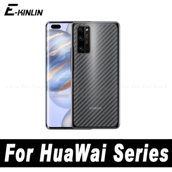 Moale Fibra de Carbon Înapoi Capacul din Spate Folie de protectie Ecran Pentru Huawei Honor 80 70 60 50 De Vedere 10 20 30 Pro Plus Lite 30i 30 de ani 20 de ani