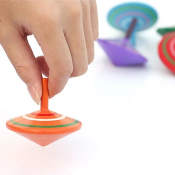 Noi Fierbinte Din Lemn Colorat Cu Degetul Filare Gyro Cadou Jucării Mici Copii O Varietate De Culori Distracție Gyro Jucarie Cadou