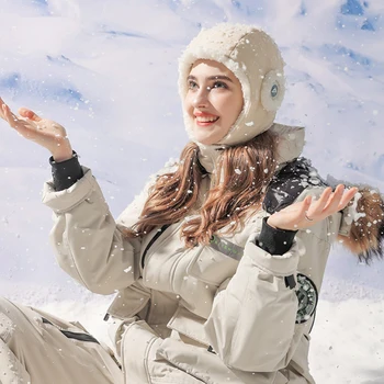 Noua Toamna Iarna Tesatura Pălării Îngroșat Caldă Femei Ciclism Windproof Waterproo De Protecție Pentru Urechi Leifeng Capac Rusă Pălărie De Schi