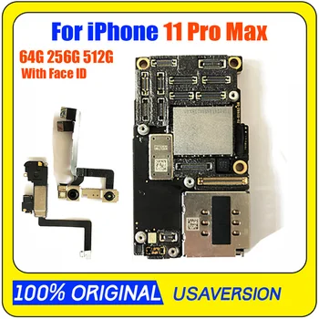 Originale Pentru iphone 11 pro max bord Curat Sprijin iCloud iOS Actualizare Pentru iPhone 11Pro Max Placa de baza placa Fața ID Logica Bord