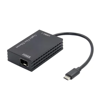 Pentru USB3.1 Gigabit Optice Adaptor placa de Retea de TIP C Optice de Transfer Port SFP Fibra Optica LC Ruiyu RTL8153
