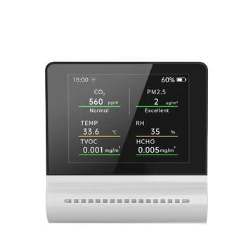 Pm2.5 Calitatea Aerului Monitorizarea Formaldehidă CO2 Tvoc Temperatură și Umiditate Instrument de Testare de Înaltă Precizie Touch Screen Tester