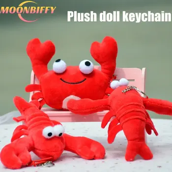 Păpușă amuzant Breloc Red Lobster Jucării de Pluș Pandantiv Crab Animal de Pluș PP Bumbac Desene animate Jucărie de Pluș Pandantiv Ghiozdan Decor