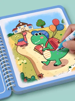 Reutilizabile Carte de Colorat 1-6Y Copii Magic Apă Carte de Desen Pictura Desen Jucării Senzoriale Educație Timpurie de Jucării pentru Copii