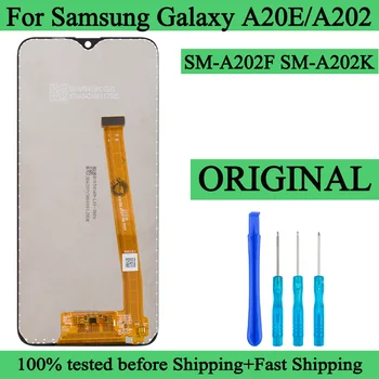 SM-A202F A202K Original, Lcd Pentru Samsung Galaxy A20E Display Touch Screen Digitizer Panoul de Asamblare Pentru Galaxy A202 LCD Cu Rama