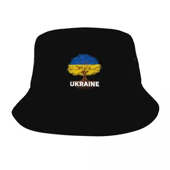 Soarele Bob Pălării Ucraina Pavilion Copac ucrainean pentru Pescar Capac Nou de Bumbac Pălărie Găleată în aer liber, Pescuit Pălării