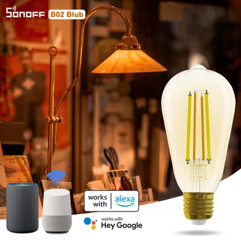 SONOFF B02-F Smart Wi-Fi cu Filament LED-Bec Stil Vintage de Economisire a Energiei Lumina Estompat de Control Vocal prin intermediul Alexa de Start Google