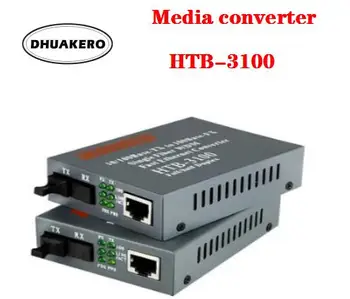 transport gratuit AB259 1 Pereche HTB-3100 Fibra Optica Media Converter de Emisie-recepție Singură Fibră 20km SC 10/100M modul Single SC