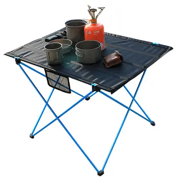 Ultra-light portabil oxford pânză de camping folding table cu aliaj de aluminiu de aviație suport