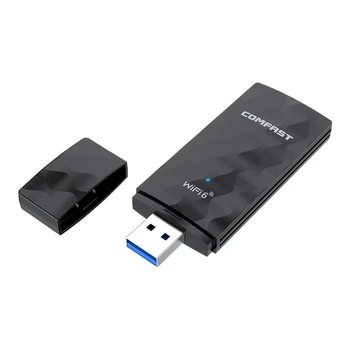 USB 3.0 1800Mbps WiFi6 Adaptor Wireless Dual Band 2.4/Wireless 5.8 Ghz Receptor Extern WiFi Dongle pentru PC/Laptop/Desktop
