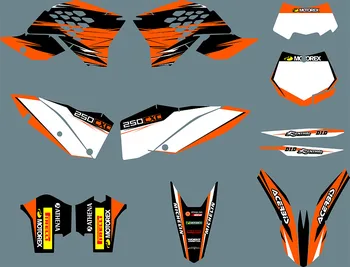 0991 Echipa de Motociclete Grafică și Medii Decal Autocolant Kituri pentru KTM EXC 2008 2009 2010 2011