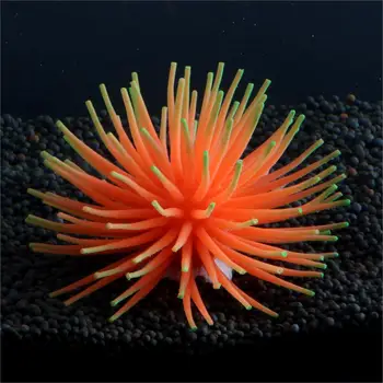 1 buc Decor Acvariu Rezervor de Pește Ornament Luminos Imitat Anemone de Mare Simulat Arici de Mare Coral Articole de Mobilier