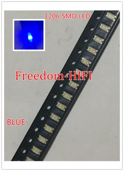 100BUC 1206 Albastru Led-uri Super Luminoase SMD LED diode 3.2*1.6*0.8 MM 460-470NM light-emitting diode SMD 1206 LED Albastru