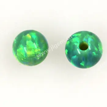 (10buc/20buc/50Pcs/Lot) 4MM OP11 Culoare Verde Rotund Neted Forma Sferă Opal Sintetic Bile Cu Plin de Găuri