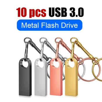 10BUC Usb 3.0 Flash Drive usb Cheie lanț u disk de mare viteză Pen Drive 16GB 64GB Cle usb de 64GB, 128GB USB stick gratuit logo-ul Cadouri