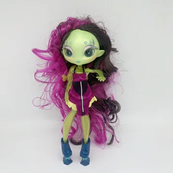 1buc Novi Star Monster Papusi Cu Haine pentru Fata DIY Cadou de Ziua 16cm Una Poem Lung Păr de Păpușă Jucărie