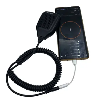 3.5 mm Jack Plug Portabile Umăr Difuzor microfon Microfon Ptt Compatibil cu zello app Built-in baterie de 1000 mah tip c de încărcare