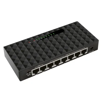 8-Port POE Comutator de Rețea Ethernet Lan Hub Ethernet Smart Switch de Sprijin 6-55V de Alimentare (2x10/100mbps + 6x Porturi POE