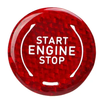 Butonul de Oprire pornire Capac din Fibra de Carbon Apasă Butonul Start Autocolant Antiscratch Frumos Protectie Antiuzura pentru Interior Auto
