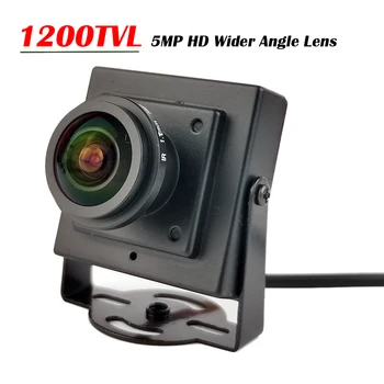 CCTV 1200TVL de Securitate Analogice HD Camera de 5MP cu Lentile cu Unghi Larg de Mini-Corp Metalic Camera cu suport