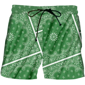 CJLM Om Verde, pantaloni Scurți 3D Full Body Imprimate de Înaltă Calitate, Pantaloni scurți Iarba de Culoare Regula de Flori Pantaloni Sport de Artă Linie Totem Supradimensionate