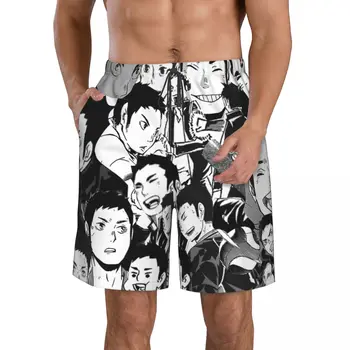 Daichi Sawamura Manga Bărbați pantaloni Scurți de Plajă Fitness uscare Rapidă costum de Baie Stradă Amuzant Distractiv 3D pantaloni Scurți