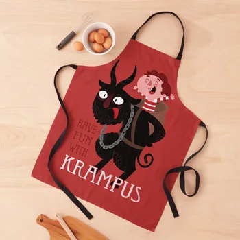 Distreaza-Te Cu Krampus Șorț De Bucătărie Kawaii Accesorii Noutăți Bucătărie Și Acasă Drăguț Șorț De Bucătărie Șorț Femeie