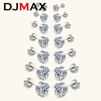 DJMAX 0.1-3ct Moissanite Diamant Cercei Stud pentru Femei Original Argint 925 Doamnei Moissanite Cercei Noi 2023