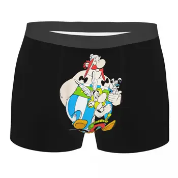 Drăguț Asterix Si Obelix pentru Bărbați Lenjerie de Desene animate Anime Boxeri pantaloni Scurți, Chiloți Mijlocul Talie Chiloți pentru Homme Plus Dimensiune