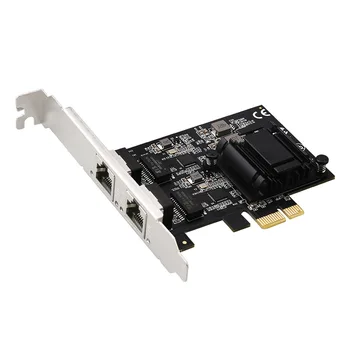Dual Port 2,5 G PCI-E La RJ45 placa de Retea RTL8125BG-CG & ASM1806 Chip Gigabit Ethernet 10/100 PCI Express/2500Mbps Pentru PC