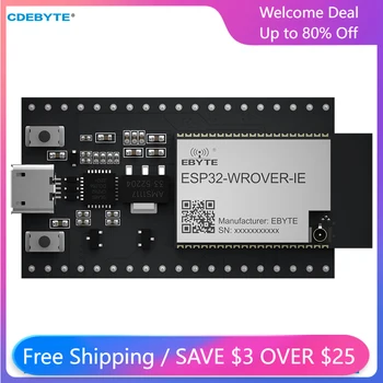 ESP32 Test de Bord CDEBYTE ESP32-WROVER-IE-TB Interfata USB 2.4~2.5 GHz suportă IEEE802.11b/g/n