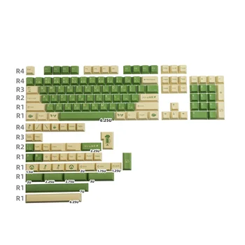 GMK Keycap Crema Matcha Tema 142 Taste Cherry Profil Sublimare ISO Pentru Tastatură Mecanică GK61 64 68 84 87 96 104 108