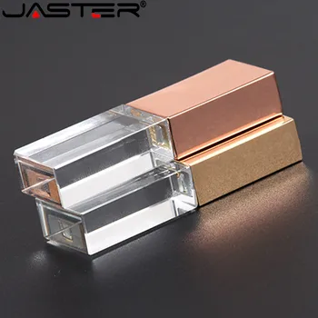 JASTERS Cristal stick-uri usb de imprimare 3D logo-ul personalizat 4GB 8GB 16GGB 32GB 64GB usb flash pen drive de sticlă transparentă