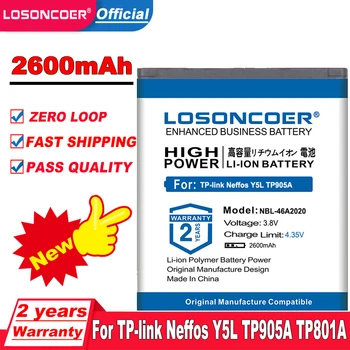 LOSONCOER 2600mAh NBL-46A2020 Baterie Pentru Neffos Y5L TP905A TP801A Baterie