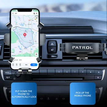 Masina de Titularul de Telefon Mobil Pentru Nissan PATROL Mașină de Aerisire Clip Suport telefon Mobil Suport GPS Pentru iPhone 11 XS X XR 7 Samsung Huawei