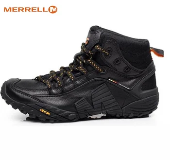 Merrell Barbati Ghete Pantofi Scrisoare Profesionale Rezistente La Alunecare Alpinism Alpinism De Mare Negru Sport În Aer Liber Adidași