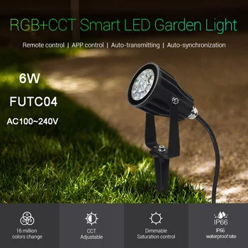 Miboxer FUTC04 6W led Gazon Lumina RGB+CCT Lumina de Gradina, rezistent la apa IP66 Iluminat Exterior AC100~240V 50/60Hz