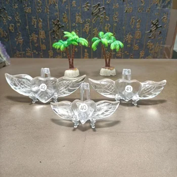 Naturale cristal de cuarț sculptură dragoste aripi Albe de Cristal introducerea bucată Reiki cadou de Ziua Îndrăgostiților energie moda bijuterie tratament