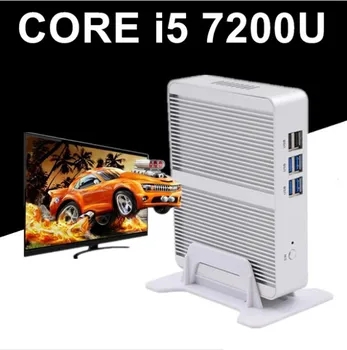 Noi NUC Intel Core i5 7200U Mini PC cu Windows 10 Server Linux fără ventilator Aliaj de Aluminiu X86 Calculator Mini HTPC 4K HDMI PC de Birou