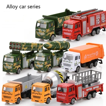 Noul Multi-stil Diecasting Jucărie Camion Excavator Camion Foc Inginerie Vehicul Mini Inerție Copii Jucărie Cadou Aliaj Masina Stunt