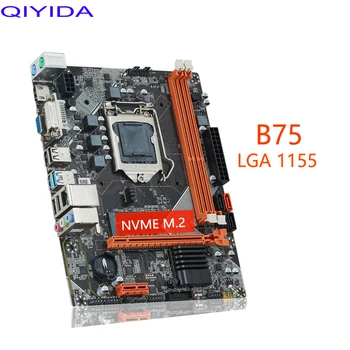 Qiyida B75 placa de baza LGA 1155 Suport Intel i3/i5/i7 si DDR3 16G RAM Desktop Cu VGA USB2.0 USB3.0